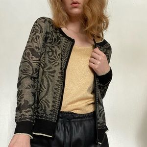 💫SOLD💫Vertigo Zip Cardigan Sweater NWT